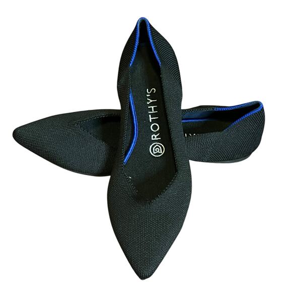 Rothy’s The Point Women’s Flats Black Size 8 - Picture 1 of 12